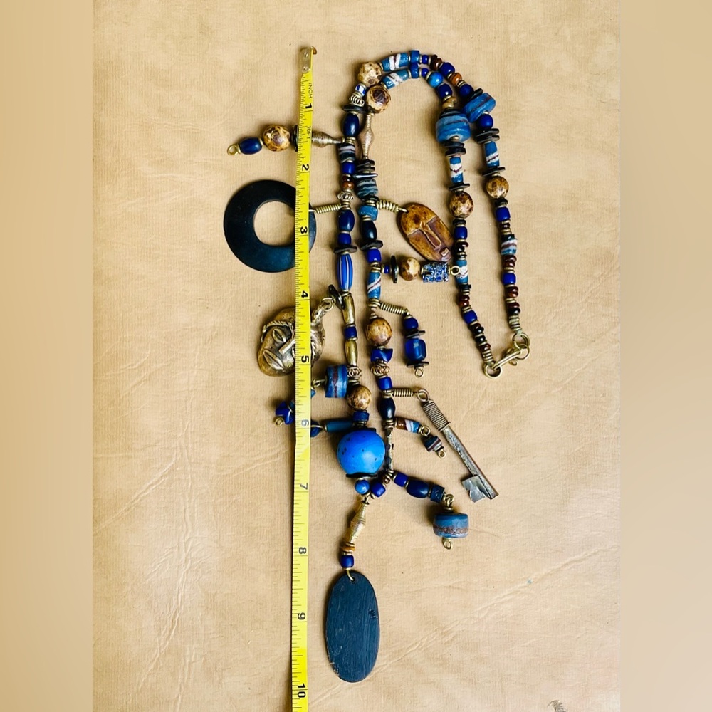 Super Fun Vintage African Trade Bead Necklace